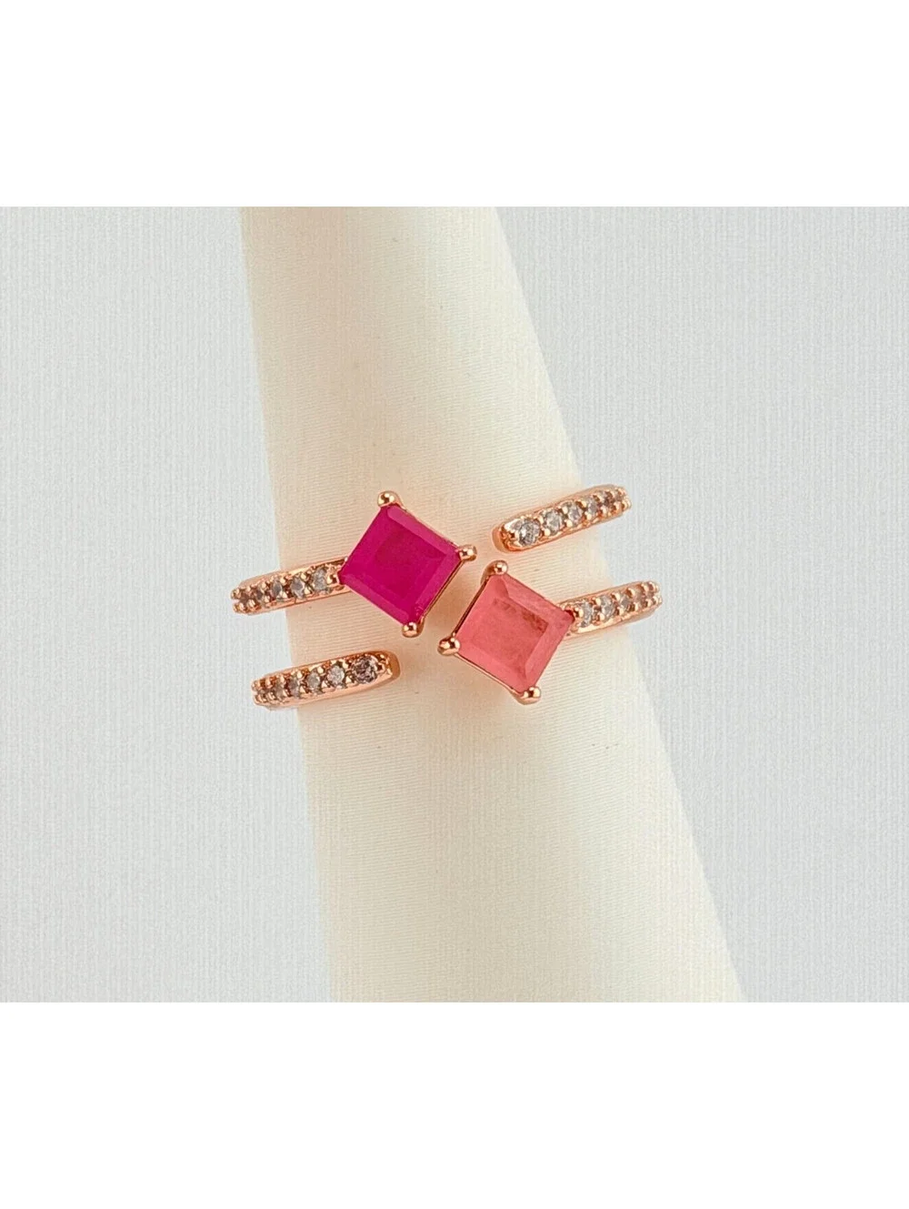Bomb Party Ring Size 7 “Queen Of Everything”  Pink Sapphire on Rose Gold RG57045
